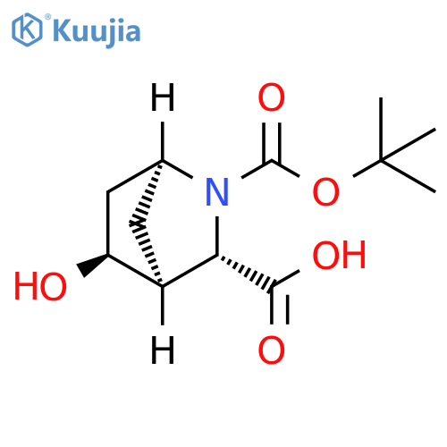 (1S,3S,4S,5S)-REL-2-BOC-5-HYDROXY-2-AZABICYCLO[2.2.1]HEPTANE-3-CARBOXYLIC ACID structure
