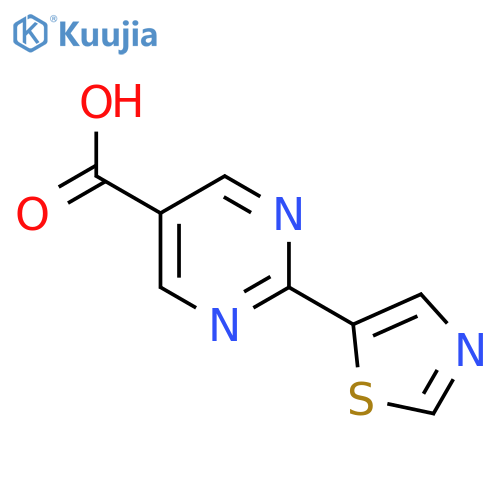 2-(Thiazol-5-YL)pyrimidine-5-carboxylic acid structure