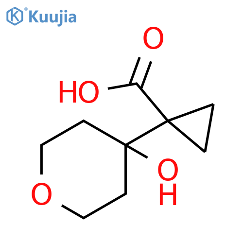 1-(4-hydroxyoxan-4-yl)cyclopropane-1-carboxylic acid structure