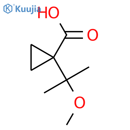 1-(2-methoxypropan-2-yl)cyclopropanecarboxylic acid structure