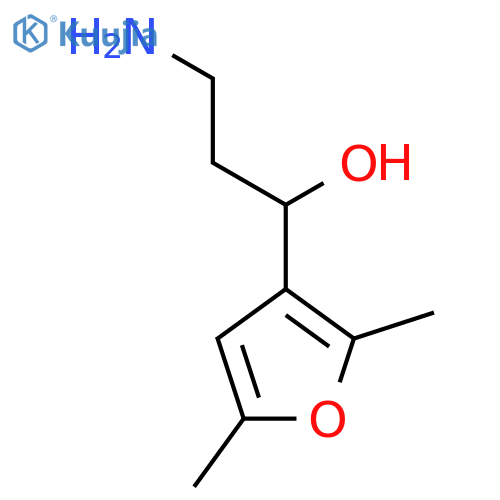3-Amino-1-(2,5-dimethylfuran-3-yl)propan-1-ol structure