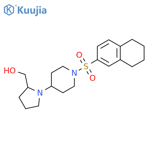 {1-1-(5,6,7,8-tetrahydronaphthalene-2-sulfonyl)piperidin-4-ylpyrrolidin-2-yl}methanol structure