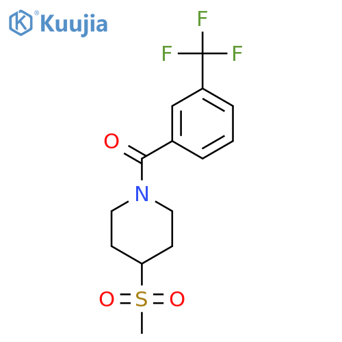 4-methanesulfonyl-1-[3-(trifluoromethyl)benzoyl]piperidine structure