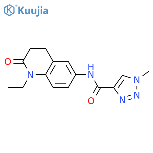 N-(1-ethyl-2-oxo-1,2,3,4-tetrahydroquinolin-6-yl)-1-methyl-1H-1,2,3-triazole-4-carboxamide structure