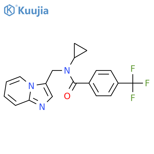 N-cyclopropyl-N-({imidazo[1,2-a]pyridin-3-yl}methyl)-4-(trifluoromethyl)benzamide structure