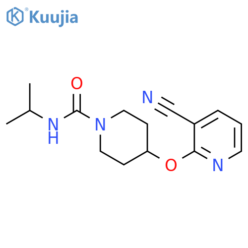 4-(3-cyanopyridin-2-yl)oxy-N-propan-2-ylpiperidine-1-carboxamide structure