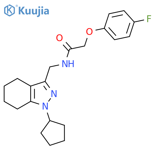 N-(1-cyclopentyl-4,5,6,7-tetrahydro-1H-indazol-3-yl)methyl-2-(4-fluorophenoxy)acetamide structure