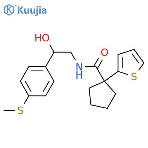 N-{2-hydroxy-2-4-(methylsulfanyl)phenylethyl}-1-(thiophen-2-yl)cyclopentane-1-carboxamide structure