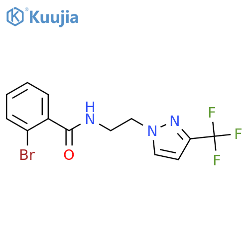 2-bromo-N-{2-3-(trifluoromethyl)-1H-pyrazol-1-ylethyl}benzamide structure