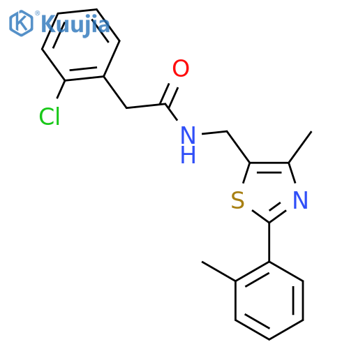 2-(2-chlorophenyl)-N-{4-methyl-2-(2-methylphenyl)-1,3-thiazol-5-ylmethyl}acetamide structure