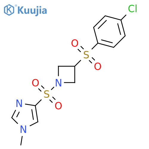 4-{3-(4-chlorobenzenesulfonyl)azetidin-1-ylsulfonyl}-1-methyl-1H-imidazole structure