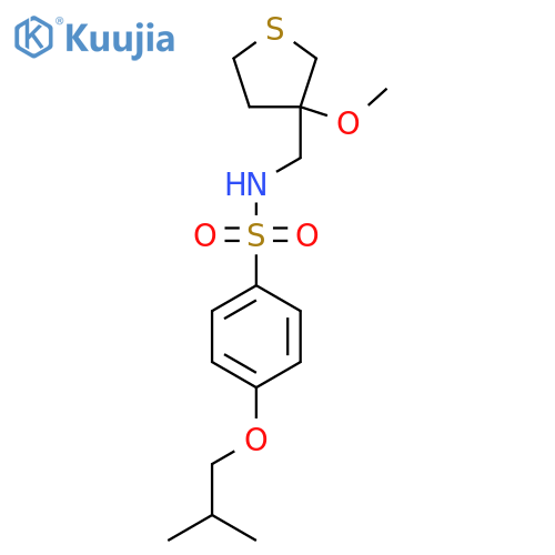 N-(3-methoxythiolan-3-yl)methyl-4-(2-methylpropoxy)benzene-1-sulfonamide structure