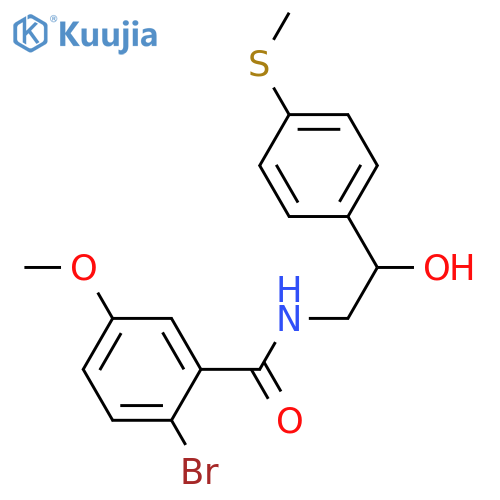 2-bromo-N-{2-hydroxy-2-4-(methylsulfanyl)phenylethyl}-5-methoxybenzamide structure