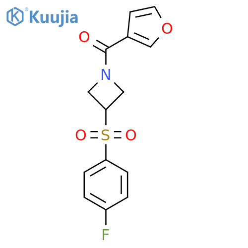 3-(4-fluorobenzenesulfonyl)-1-(furan-3-carbonyl)azetidine structure