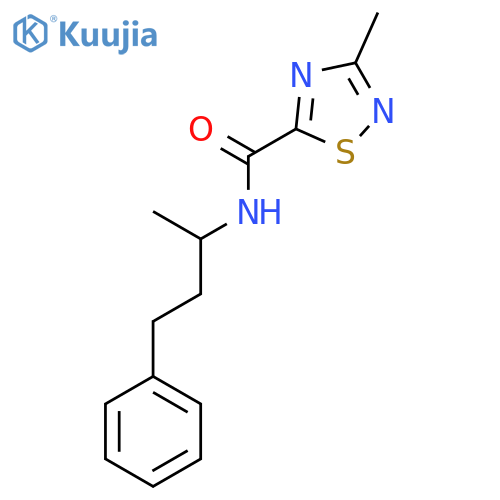 3-methyl-N-(4-phenylbutan-2-yl)-1,2,4-thiadiazole-5-carboxamide structure
