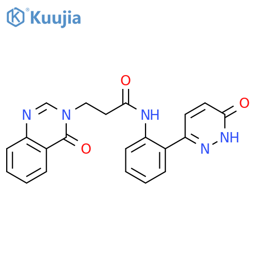 N-2-(6-oxo-1,6-dihydropyridazin-3-yl)phenyl-3-(4-oxo-3,4-dihydroquinazolin-3-yl)propanamide structure