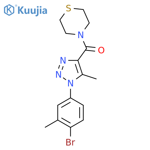 4-1-(4-bromo-3-methylphenyl)-5-methyl-1H-1,2,3-triazole-4-carbonylthiomorpholine structure
