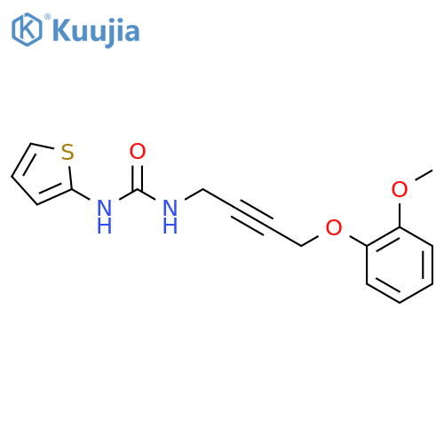 1-4-(2-methoxyphenoxy)but-2-yn-1-yl-3-(thiophen-2-yl)urea structure