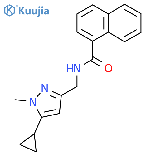 N-(5-cyclopropyl-1-methyl-1H-pyrazol-3-yl)methylnaphthalene-1-carboxamide structure