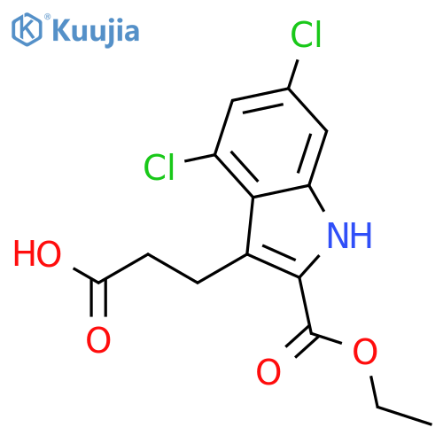4,6-Dichloro-2-(ethoxycarbonyl)-1H-Indole-3-propanoic Acid structure