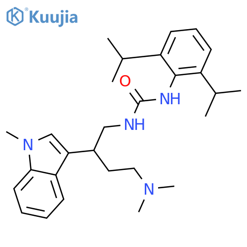 Urea,N-[2,6-bis(1-methylethyl)phenyl]-N'-[4-(dimethylamino)-2-(1-methyl-1H-indol-3-yl)butyl]- structure