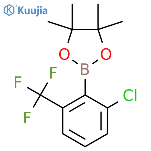 2-Chloro-6-(trifluoromethyl)phenylboronic acid pinacol ester structure