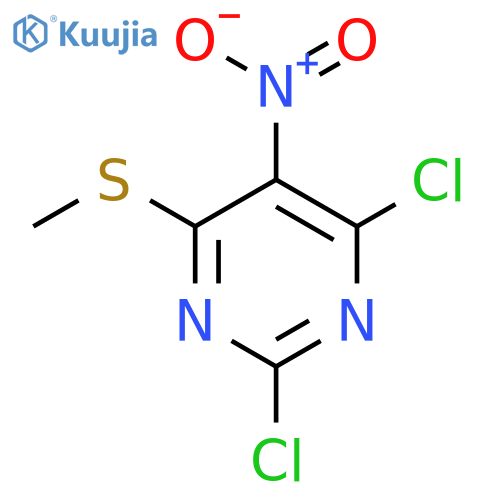 2,4-dichloro-6-(methylsulfanyl)-5-nitropyrimidine structure