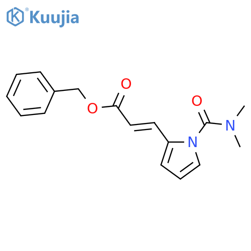 2-Propenoic acid, 3-[1-[(dimethylamino)carbonyl]-1H-pyrrol-2-yl]-, phenylmethyl ester, (2E)- structure