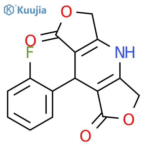 1H,3H-Difuro[3,4-b:3',4'-e]pyridine-1,7(4H)-dione,8-(2-fluorophenyl)-5,8-dihydro- (9CI) structure