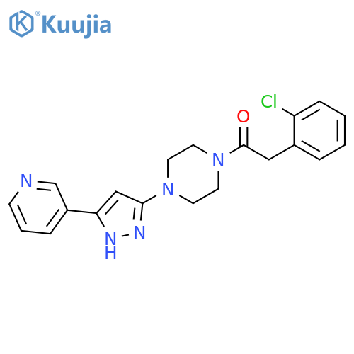 2-(2-chlorophenyl)-1-{4-3-(pyridin-3-yl)-1H-pyrazol-5-ylpiperazin-1-yl}ethan-1-one structure