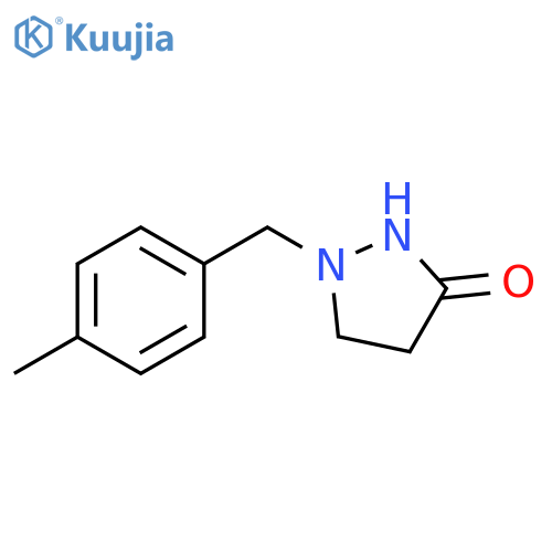 1-[(4-methylphenyl)methyl]pyrazolidin-3-one structure
