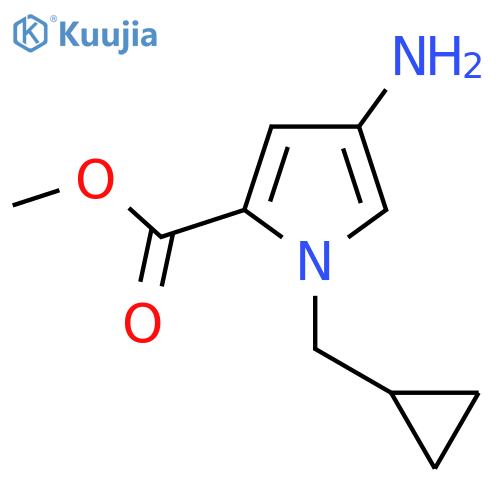 methyl 4-amino-1-(cyclopropylmethyl)-1H-pyrrole-2-carboxylate structure