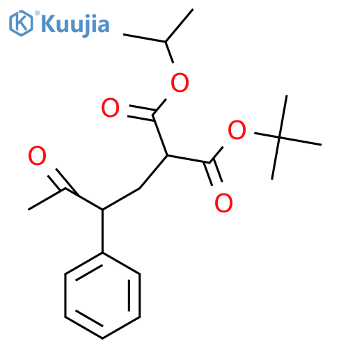 1-O-Tert-butyl 3-O-propan-2-yl 2-(3-oxo-2-phenylbutyl)propanedioate structure