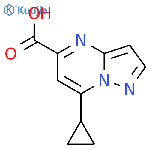 7-cyclopropylpyrazolo1,5-apyrimidine-5-carboxylic acid structure