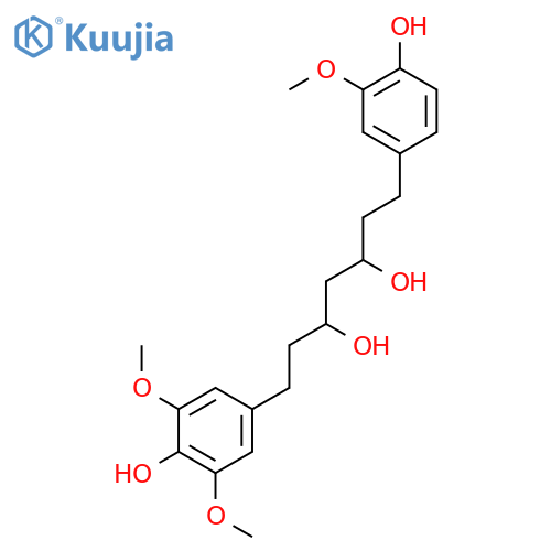 3,5-Heptanediol,1-(4-hydroxy-3,5-dimethoxyphenyl)-7-(4-hydroxy-3-methoxyphenyl)-, [S-(R*,R*)]-(9CI) structure