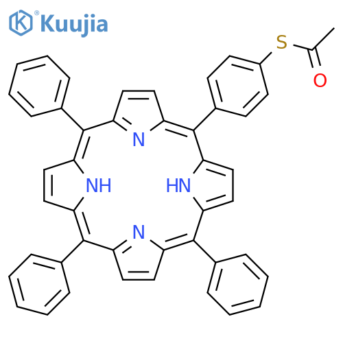 5-[4-(s-acetylthio)phenyl]-10,15,20-triphenyl porphine structure