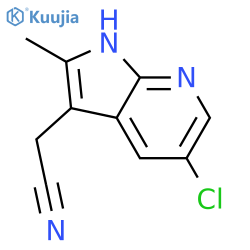 1H-Pyrrolo[2,3-b]pyridine-3-acetonitrile, 5-chloro-2-methyl- structure
