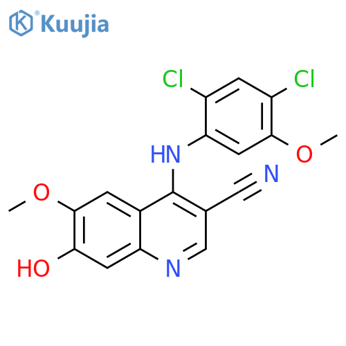 4-(2,4-Dichloro-5-methoxyphenyl)amino-7-hydroxy-6-methoxy-3-quinolinecarbonitrile structure