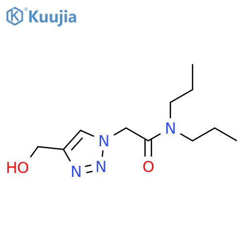 2-[4-(hydroxymethyl)-1H-1,2,3-triazol-1-yl]-N,N-dipropylacetamide structure