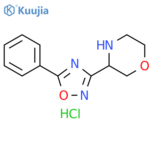 3-(5-phenyl-1,2,4-oxadiazol-3-yl)morpholine hydrochloride structure