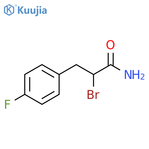 2-bromo-3-(4-fluorophenyl)propanamide structure