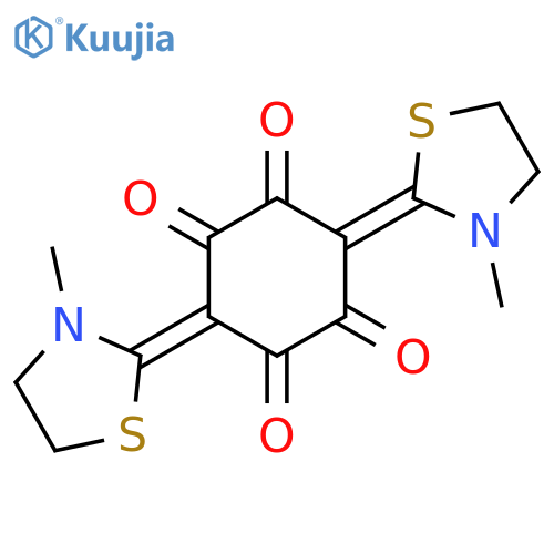 1,2,4,5-Cyclohexanetetrone, 3,6-bis(3-methyl-2-thiazolidinylidene)- structure