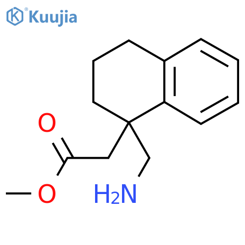 Methyl 2-[1-(aminomethyl)-1,2,3,4-tetrahydronaphthalen-1-yl]acetate structure