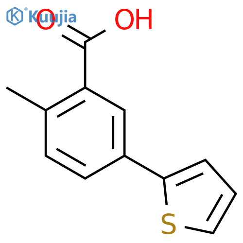 2-Methyl-5-(thiophen-2-yl)benzoic acid structure