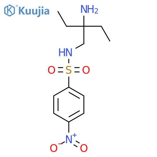 N-(2-amino-2-ethylbutyl)-4-nitrobenzene-1-sulfonamide structure