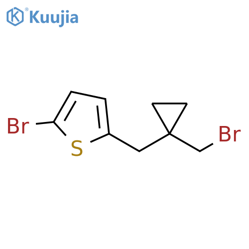 Thiophene, 2-bromo-5-[[1-(bromomethyl)cyclopropyl]methyl]- structure