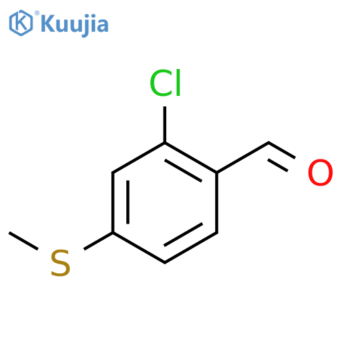 Benzaldehyde, 2-chloro-4-(methylthio)- structure