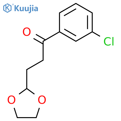 1-Propanone, 1-(3-chlorophenyl)-3-(1,3-dioxolan-2-yl)- structure