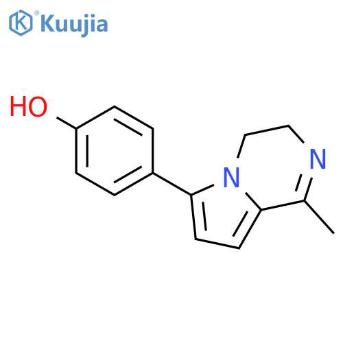 Phenol, 4-(3,4-dihydro-1-methylpyrrolo[1,2-a]pyrazin-6-yl)- structure