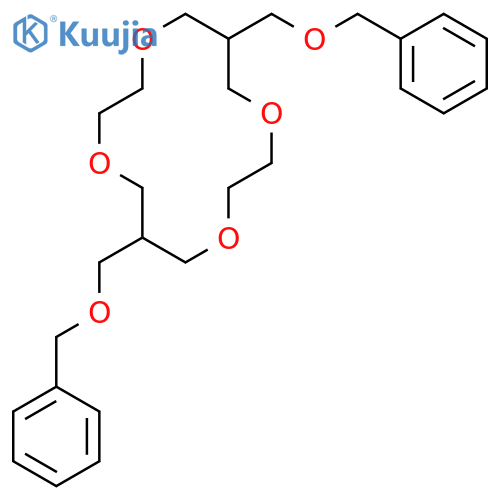 1,4,8,11-Tetraoxacyclotetradecane, 6,13-bis[(phenylmethoxy)methyl]- structure